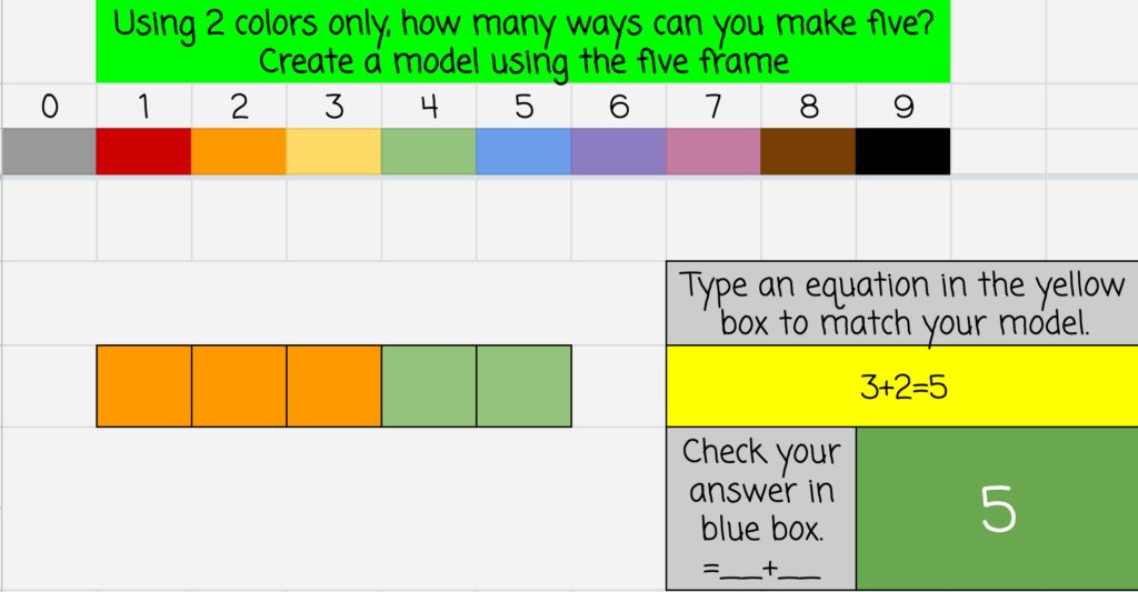 Models and Equations to show 5